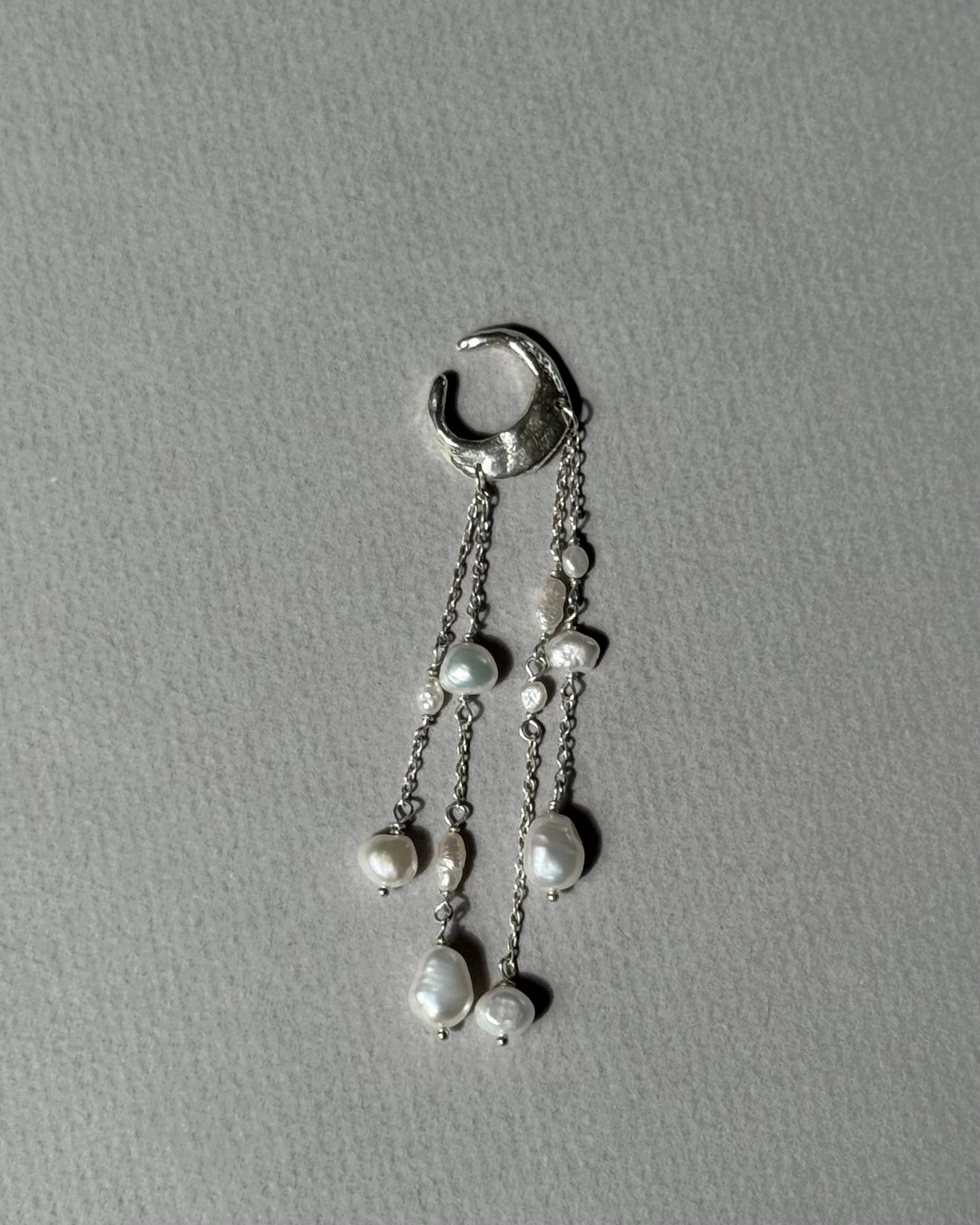 One-of-a-kind pearl ear cuff
